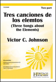 Tres Canciones de Los Elementos Two-Part choral sheet music cover Thumbnail